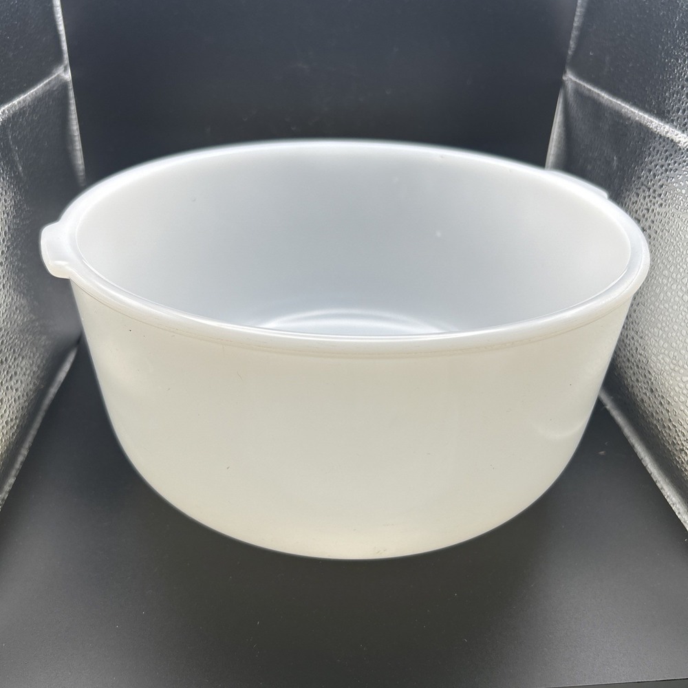 Vintage GLASBAKE Large White Milk Glass Mixing Bowl Made for SUNBEAM 19CJ